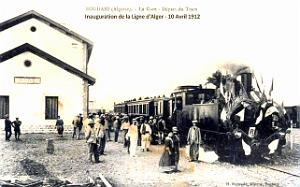 1469- Boghari - Inauguration ligne d'Alger 10 avril 1912